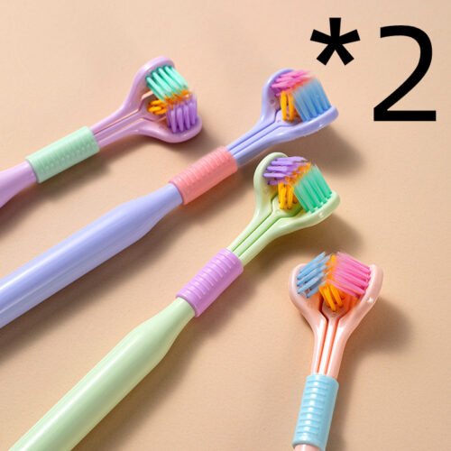 Three-sided Macaron Soft Bristle Toothbrush Care Safety Toothbrush - Image 10