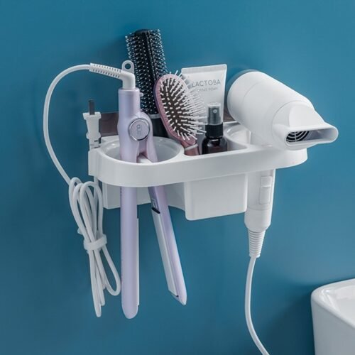 Hands Free Hair Dryer Holder Storage Box Curling - Image 4