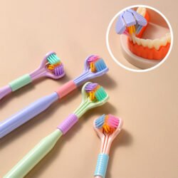 Three-sided Macaron Soft Bristle Toothbrush Care Safety Toothbrush