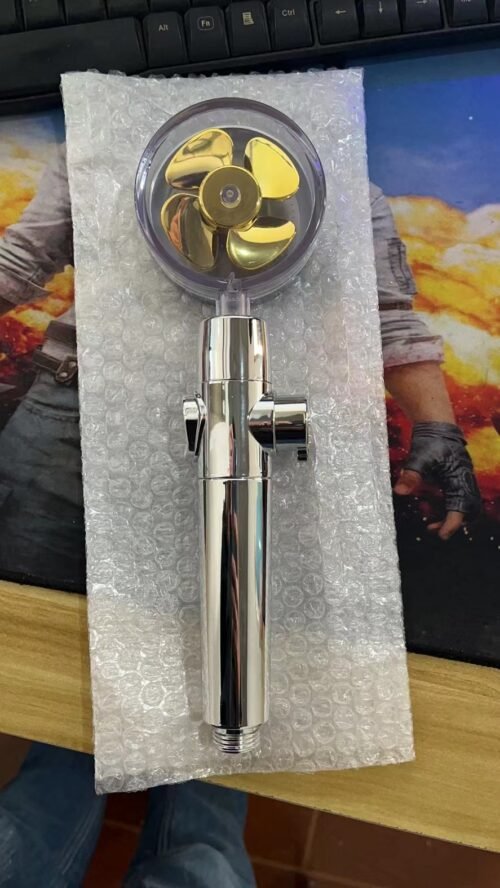 New Turbo Propeller Shower Head Water Saving High - Image 10