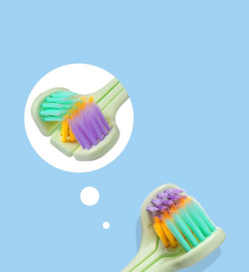 Three-sided Macaron Soft Bristle Toothbrush Care Safety Toothbrush - Image 5