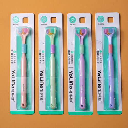 Three-sided Macaron Soft Bristle Toothbrush Care Safety Toothbrush - Image 8