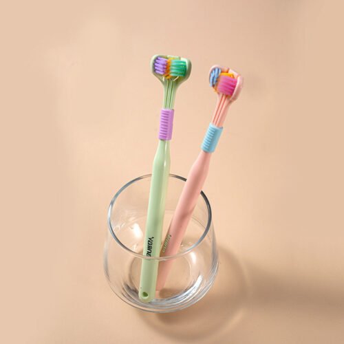 Three-sided Macaron Soft Bristle Toothbrush Care Safety Toothbrush - Image 7