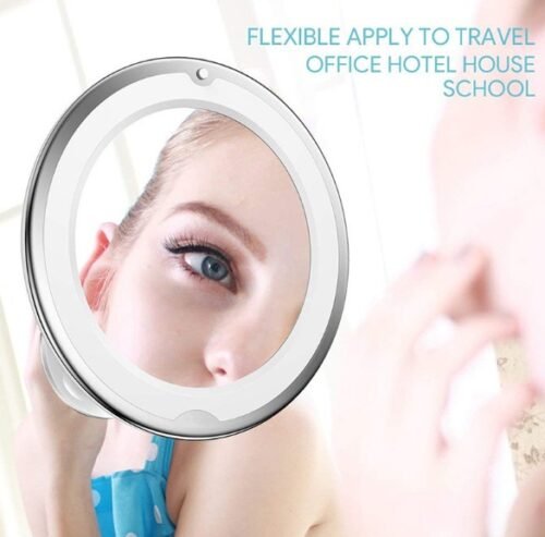 360 Swivel 10x Magnifying Bright LED Lighted Makeup Mirror - Image 6